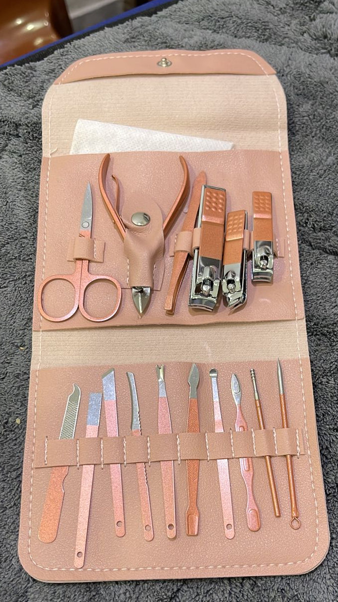 Manicure & Pedicure Kit – Premium Stainless Steel Nail Care Set for Hand, Foot & Facial Grooming