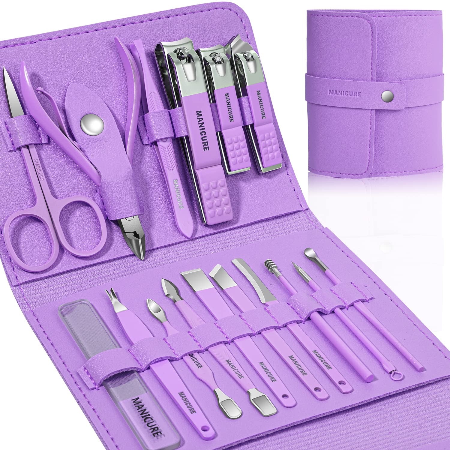 Manicure & Pedicure Kit – Premium Stainless Steel Nail Care Set for Hand, Foot & Facial Grooming