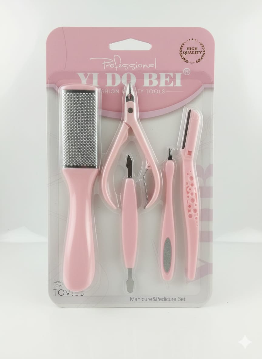 Mani Pedi Kit 5 Pcs Abs Plastic Professional Manicure Pedicure Set