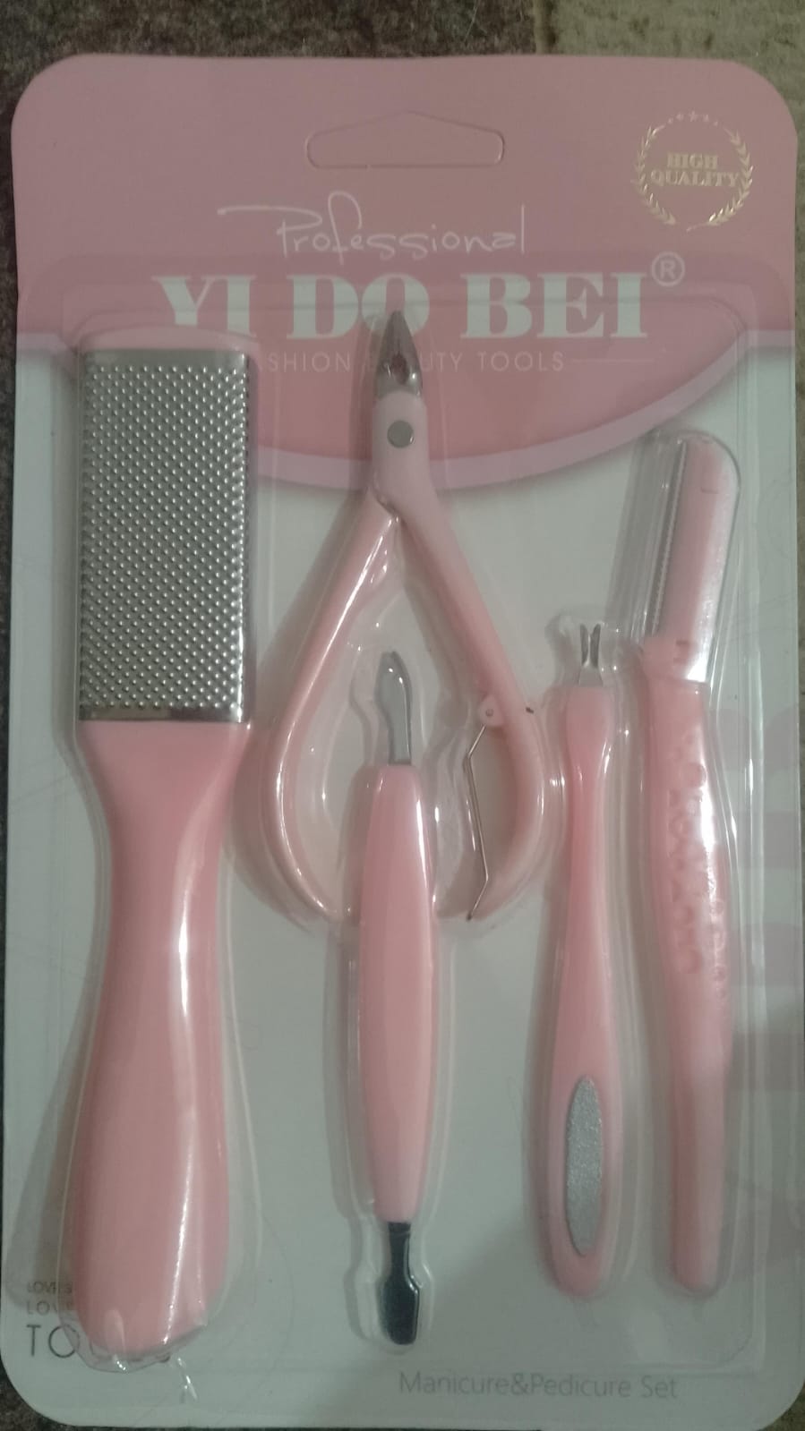 Mani Pedi Kit 5 Pcs Abs Plastic Professional Manicure Pedicure Set